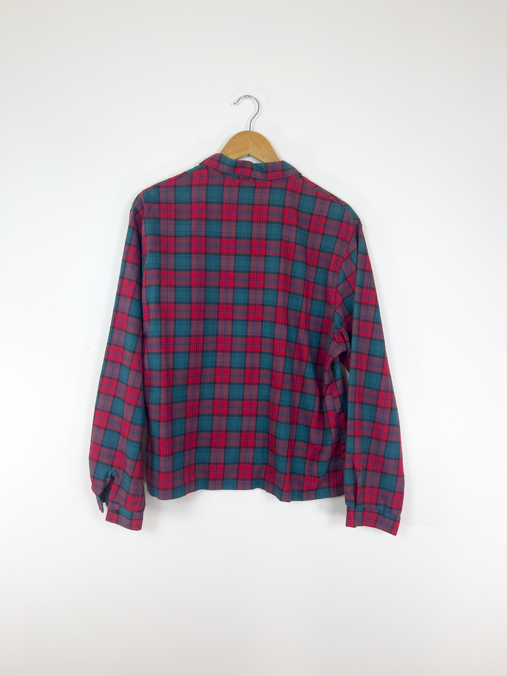 Plaid Ruffle Button-Up
