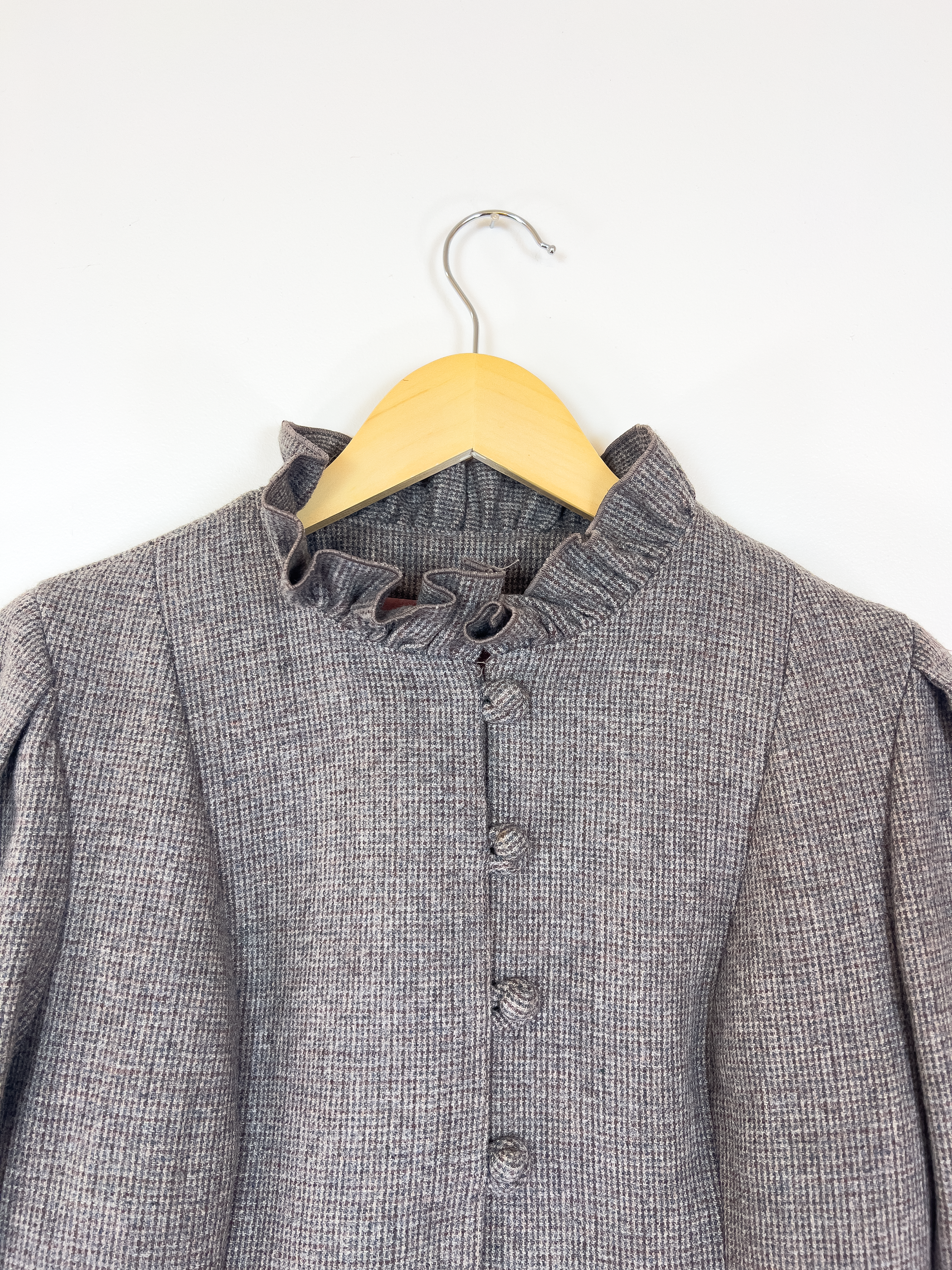 Ruffle Collar Wool Jacket