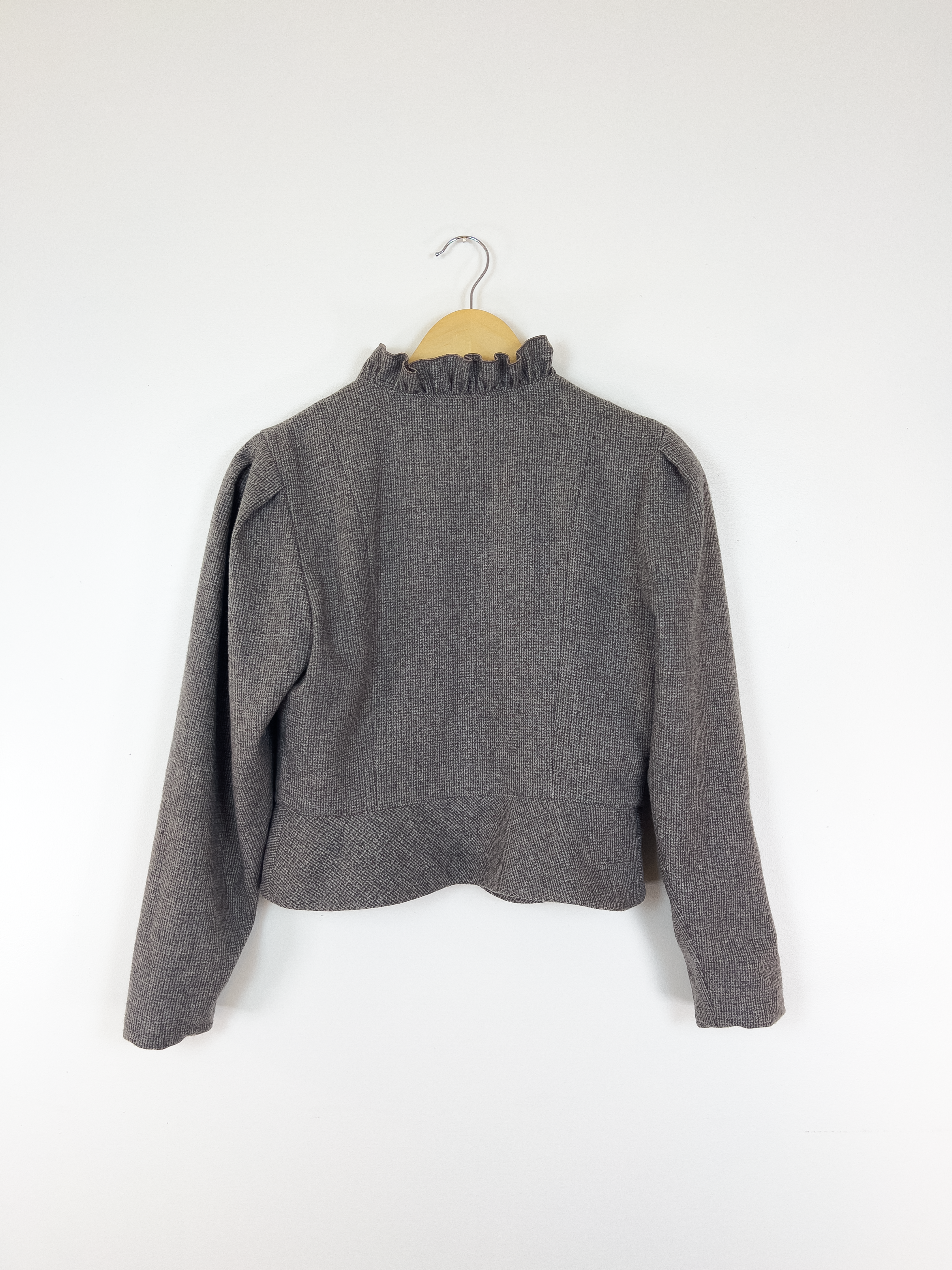 Ruffle Collar Wool Jacket