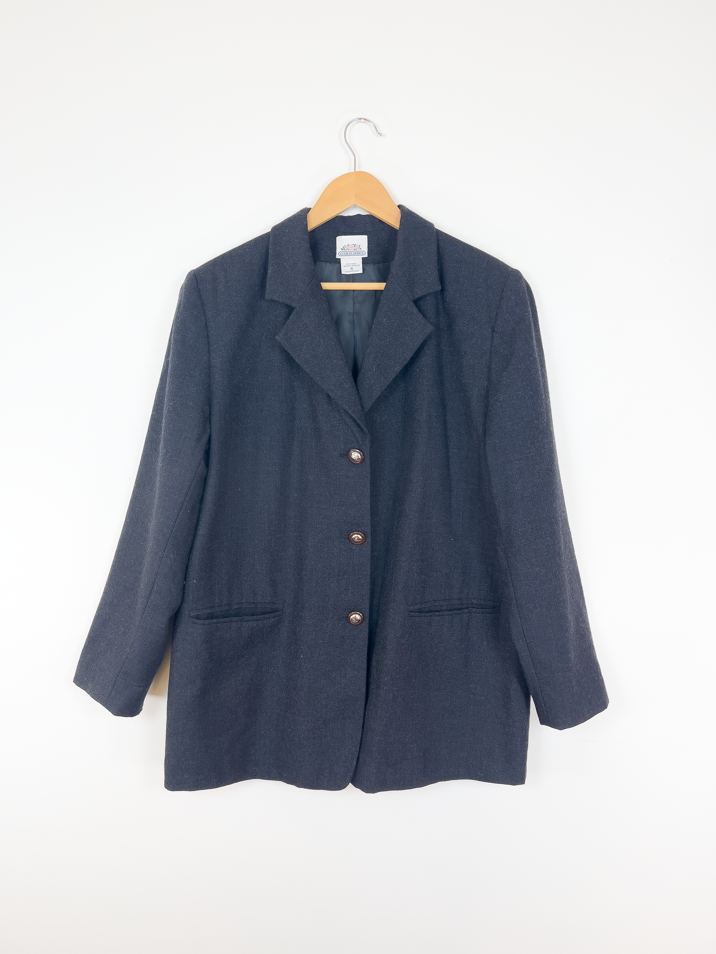 Charcoal Wool Blazer