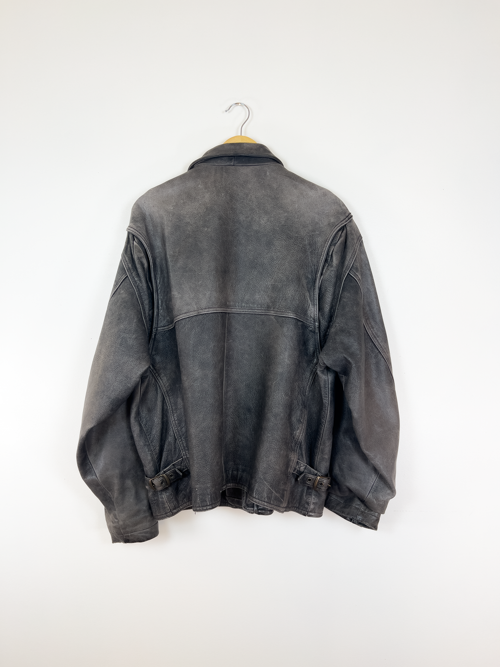 Eddie Bauer Gray Leather Jacket