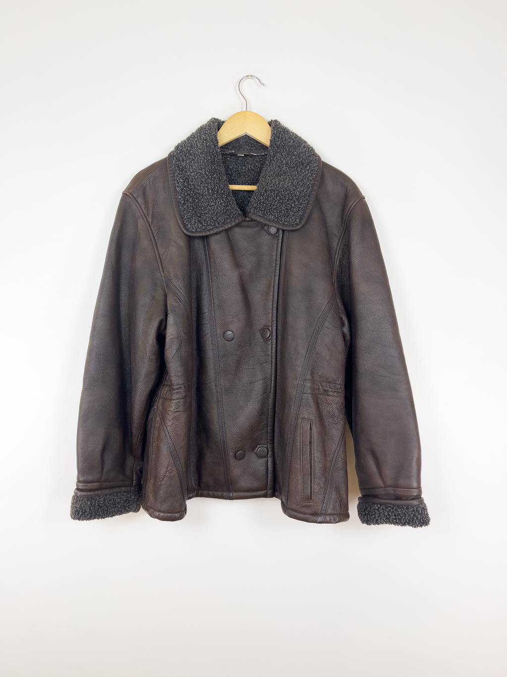 Brown Shearling Leather Jacket