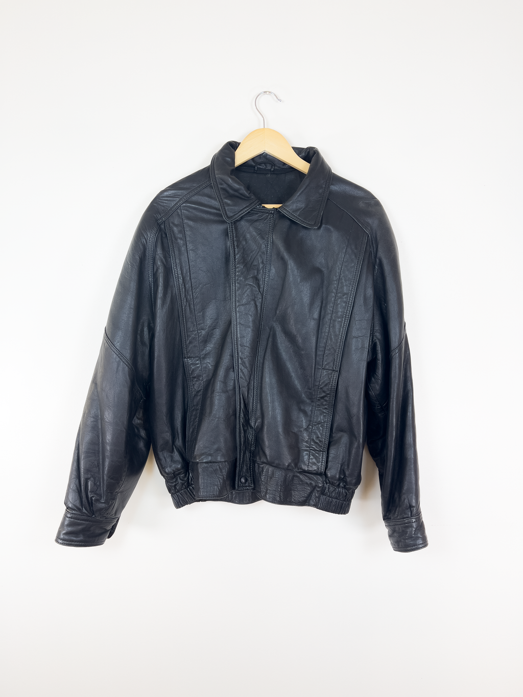 Black Leather Zip Jacket