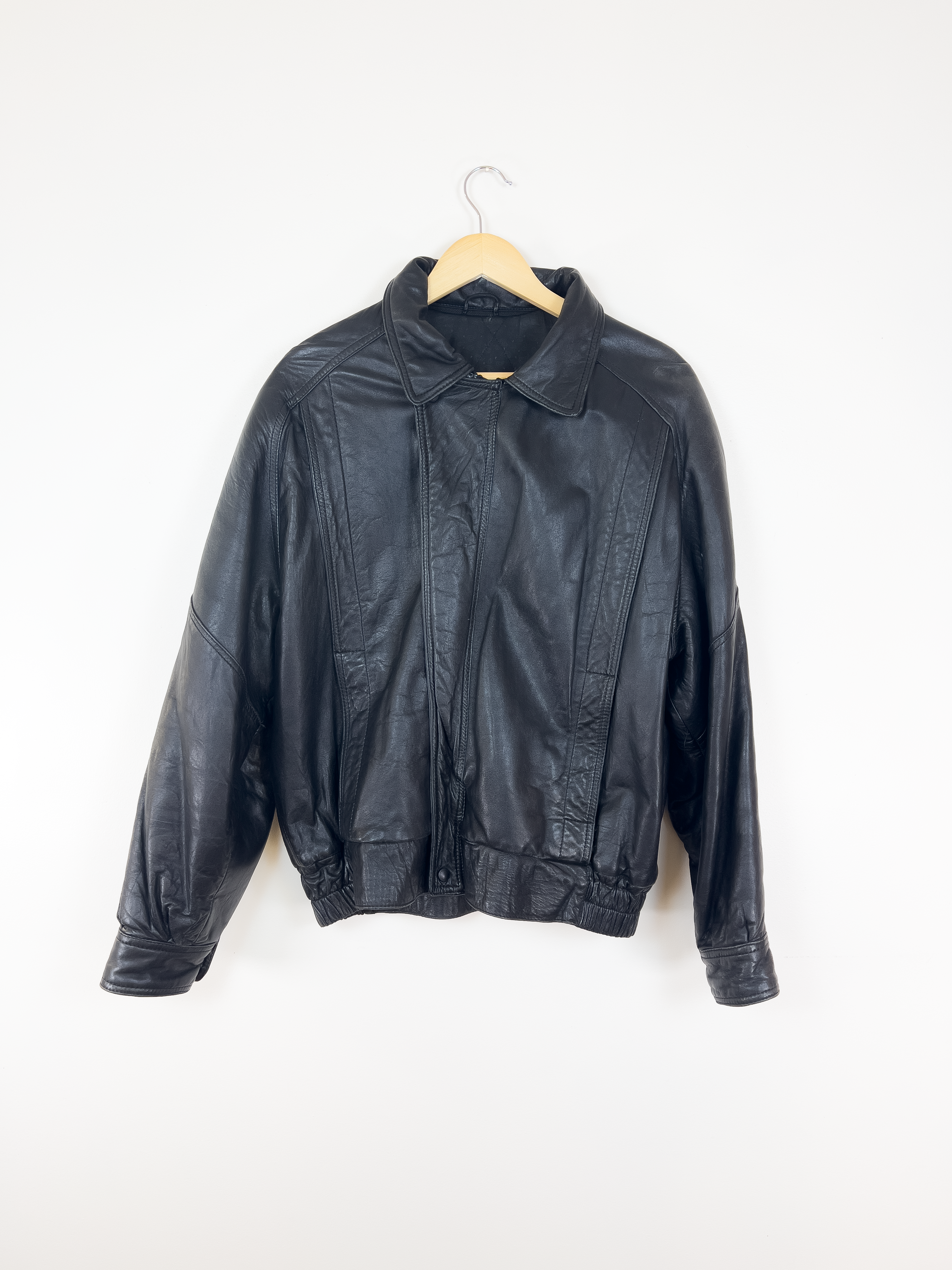 Black Leather Zip Jacket