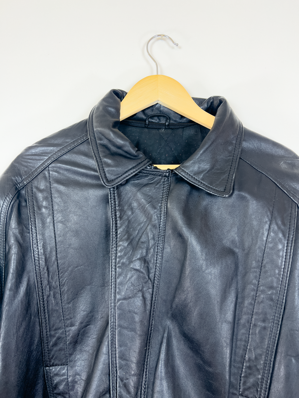 Black Leather Zip Jacket