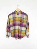 Yellow and Purple Patterned Shirt