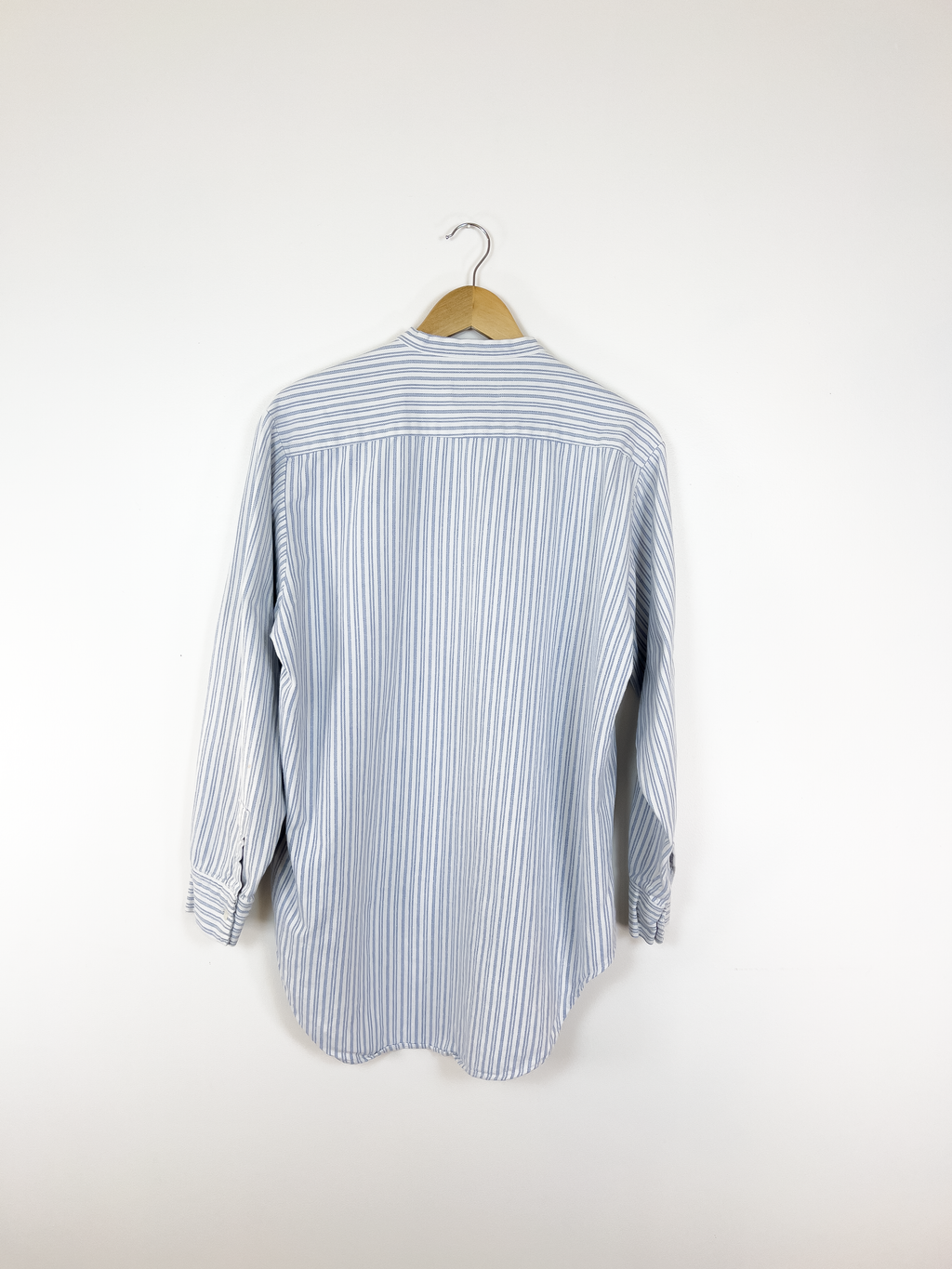 Stripe Grandad Collar Shirt