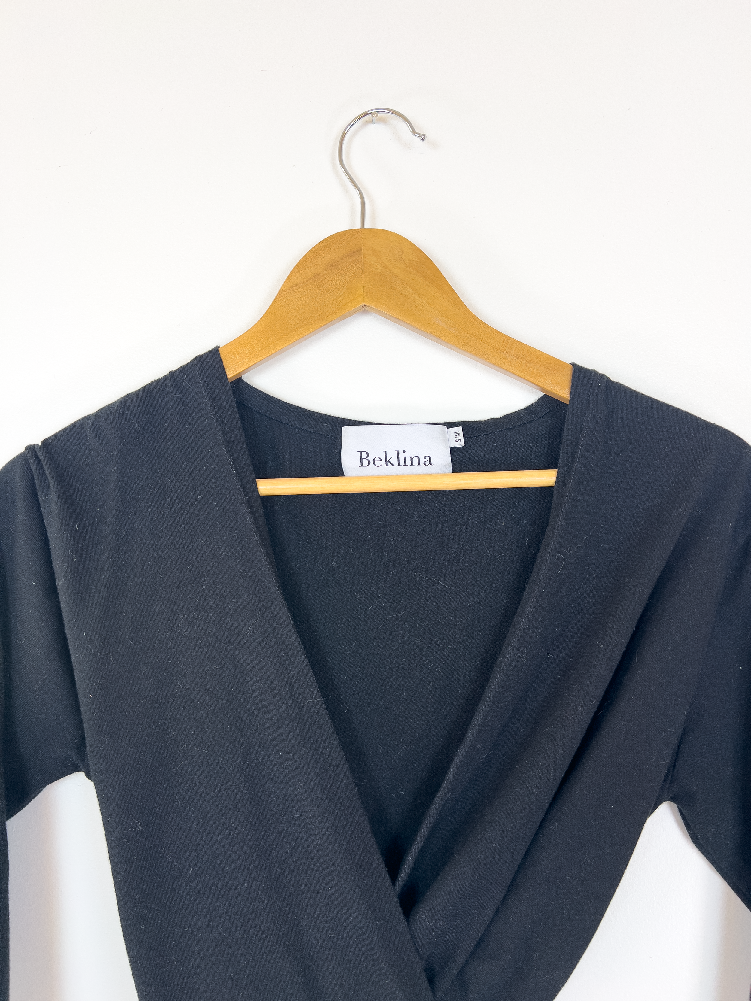 Beklina Black Wrap Top