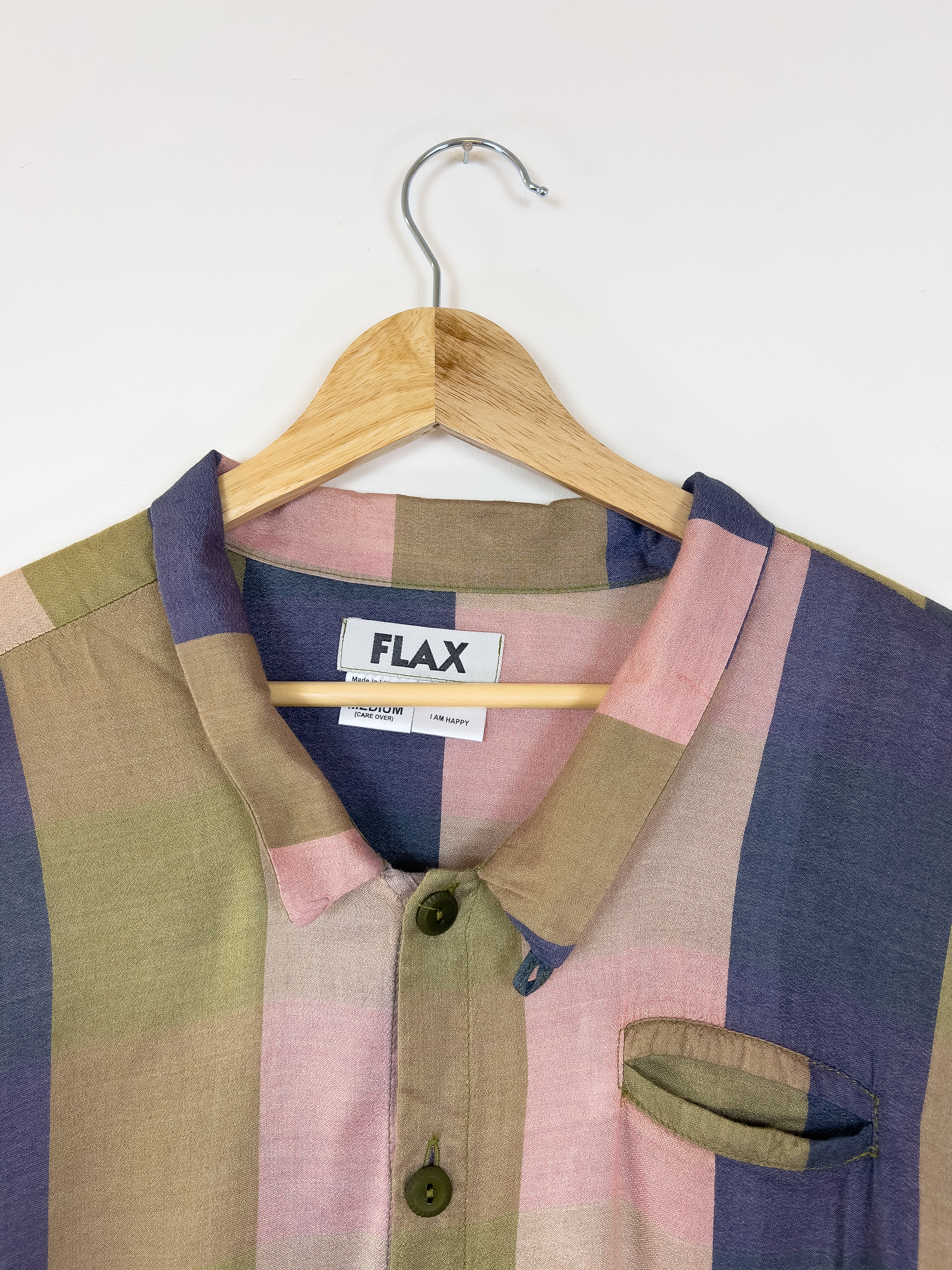 Flax Multicolor Striped Button-Up