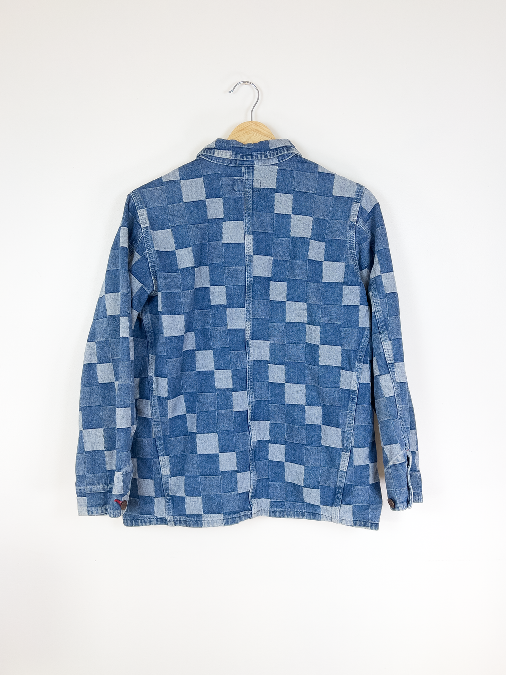 Checkerboard Denim Chore Coat