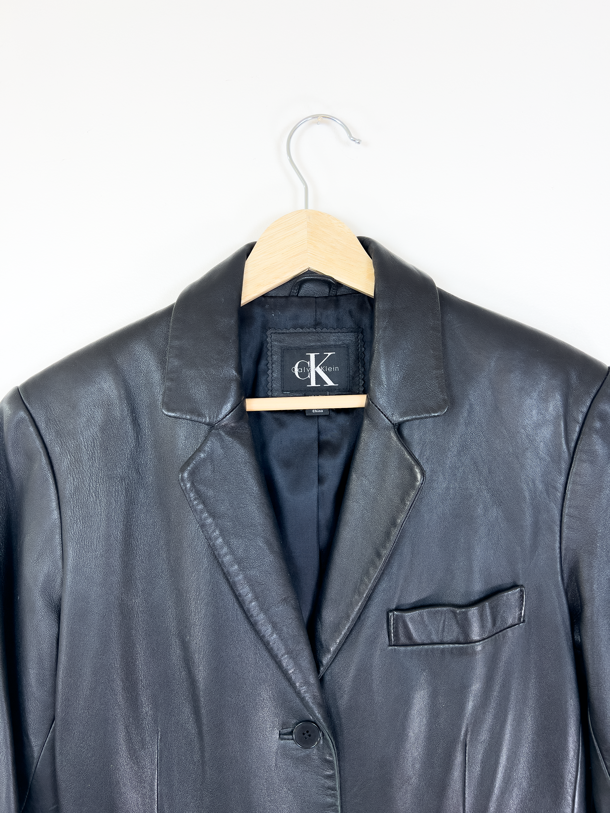 Calvin Klein Leather Blazer