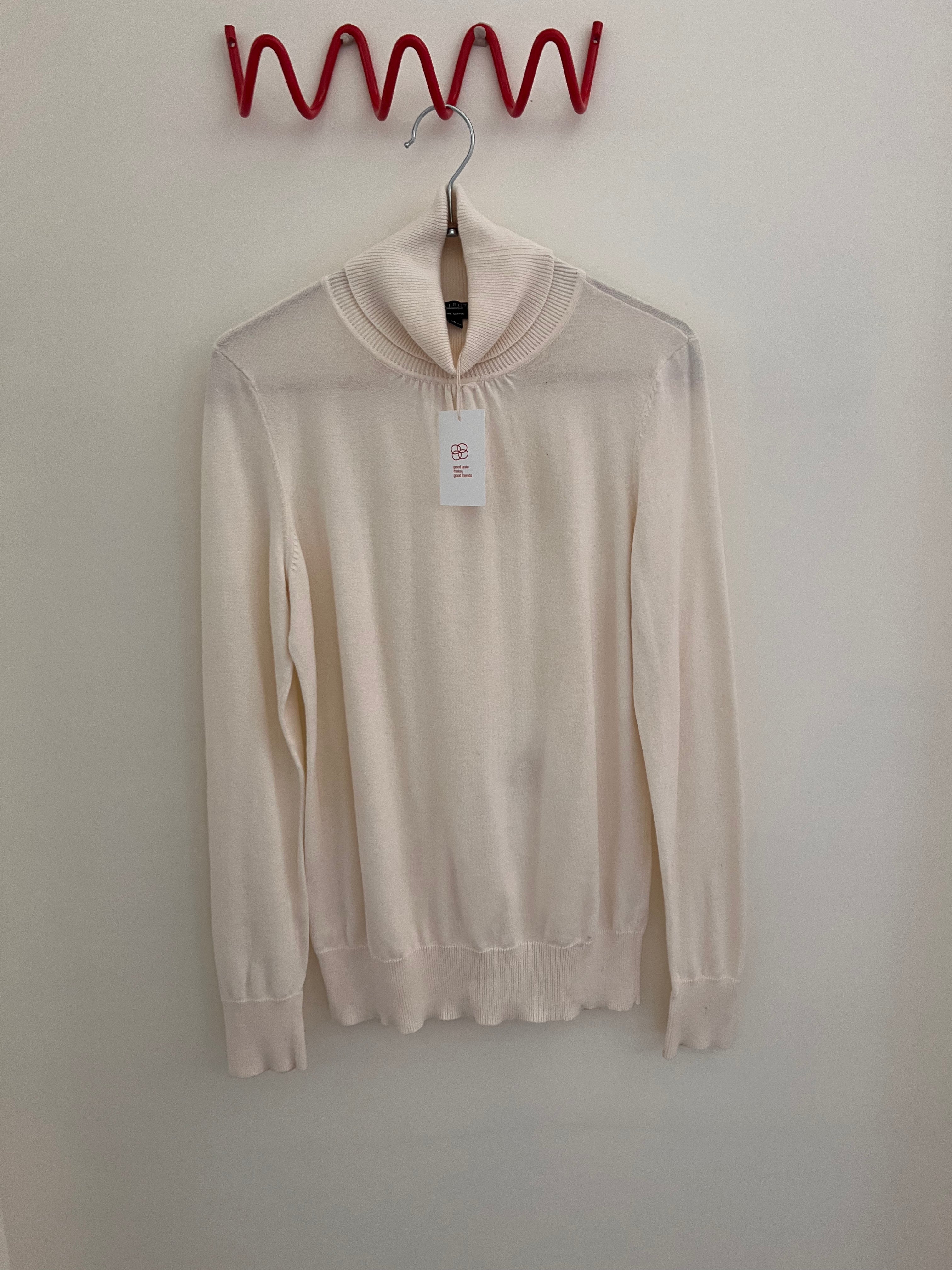 Talbots White Turtleneck