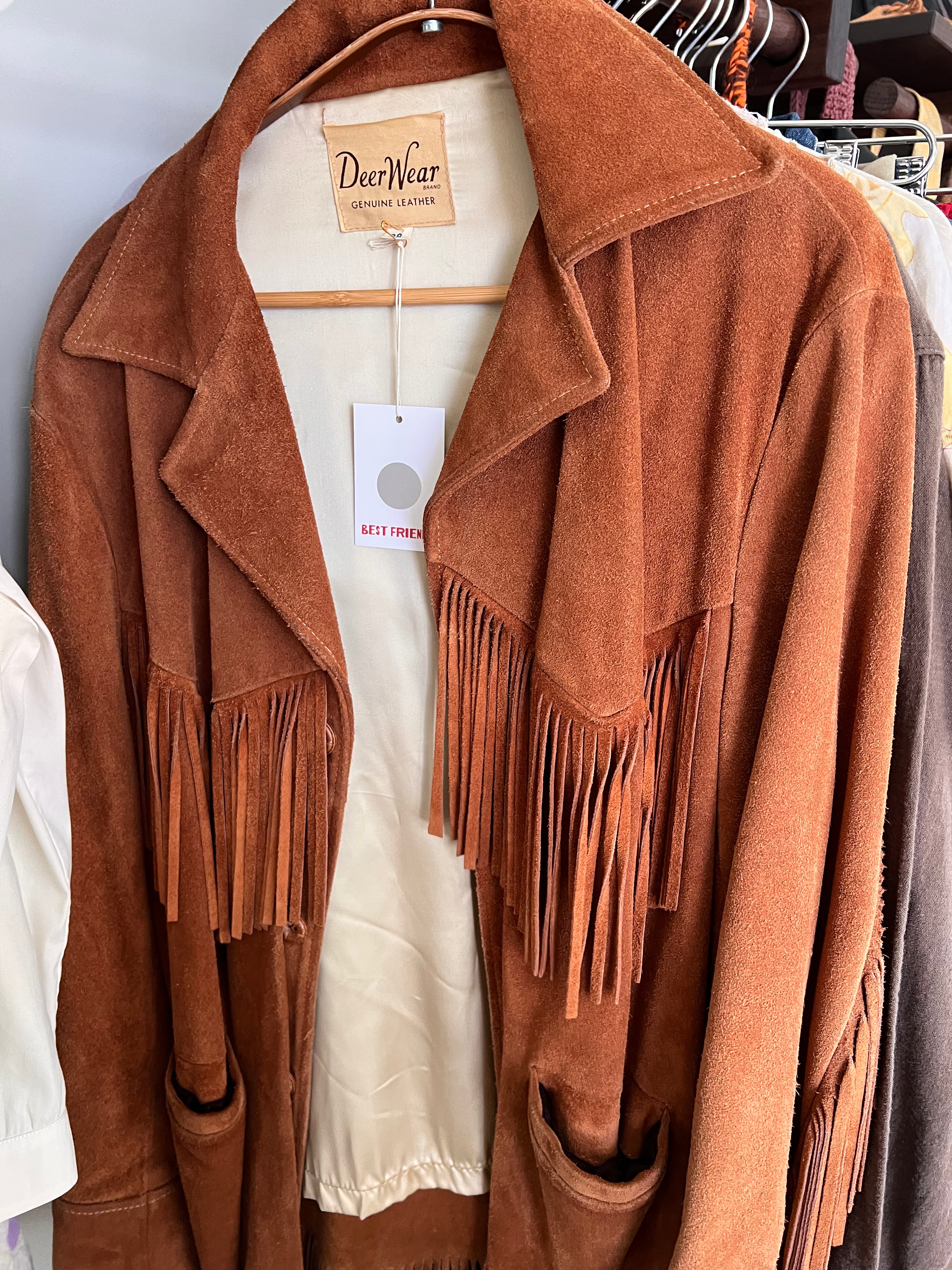 Brown Fringe Leather Jacket