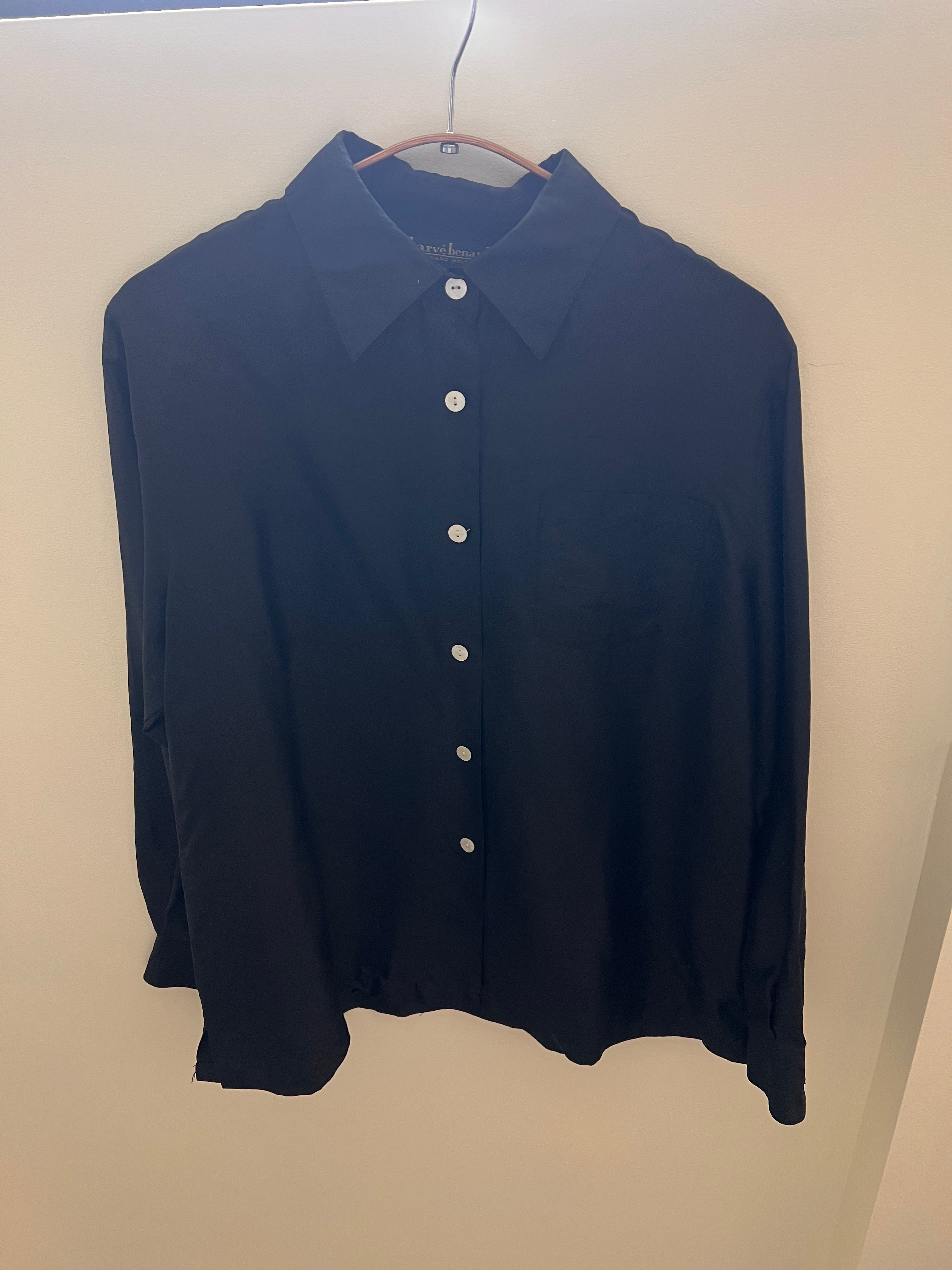 Black Silk Harve Bernard Shirt