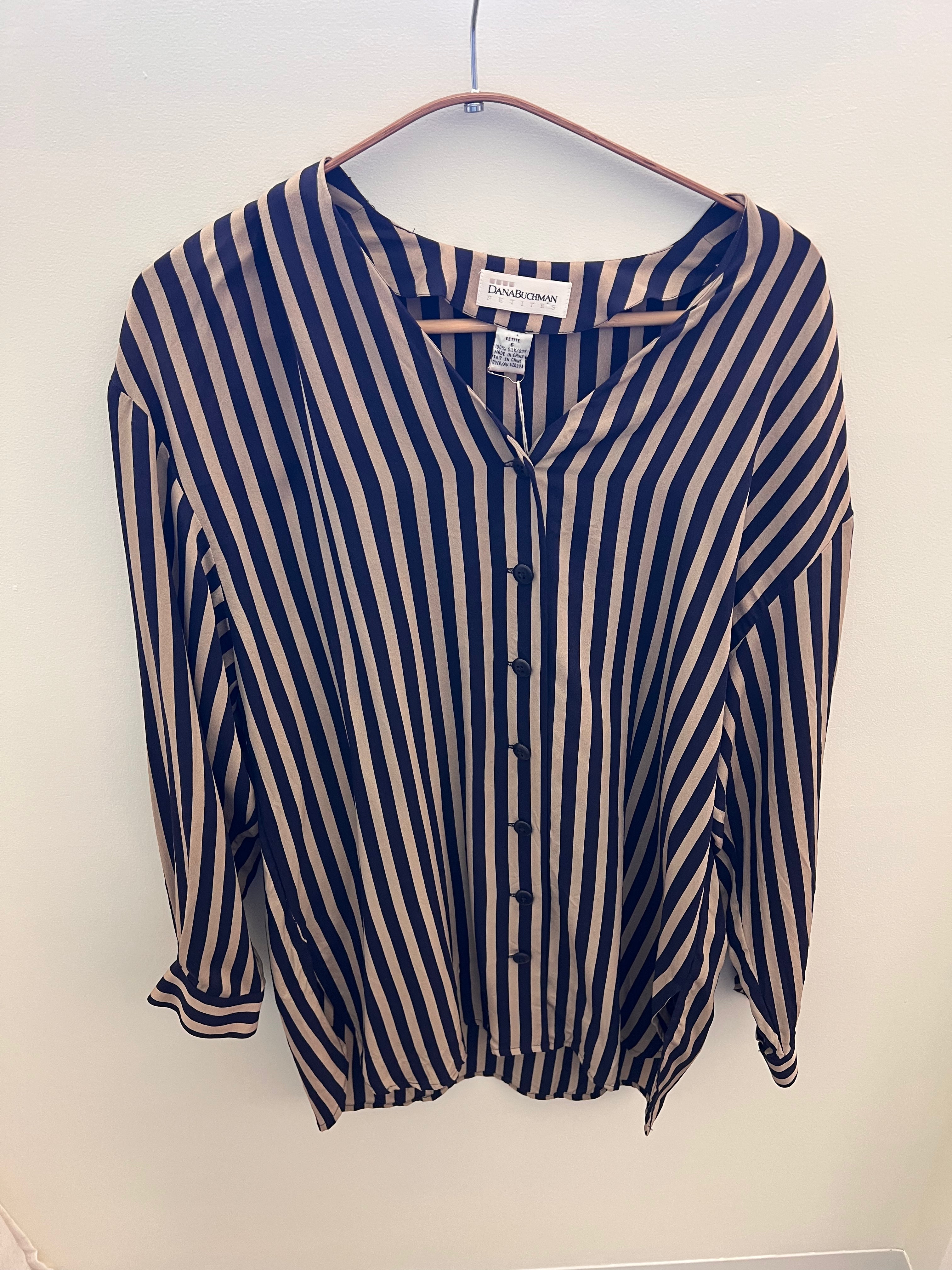 Vintage silk stripe shirt