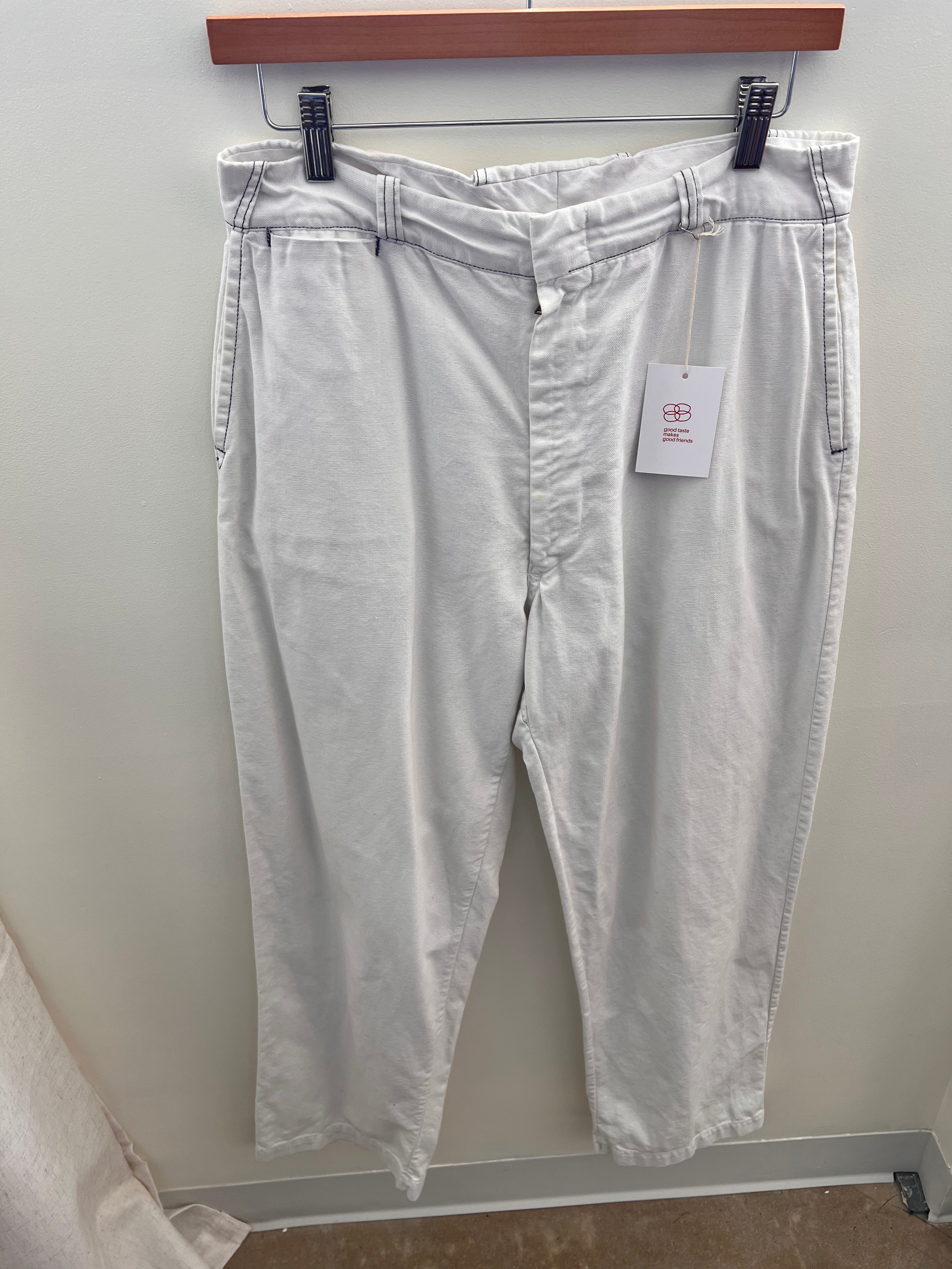 White Navy Pants