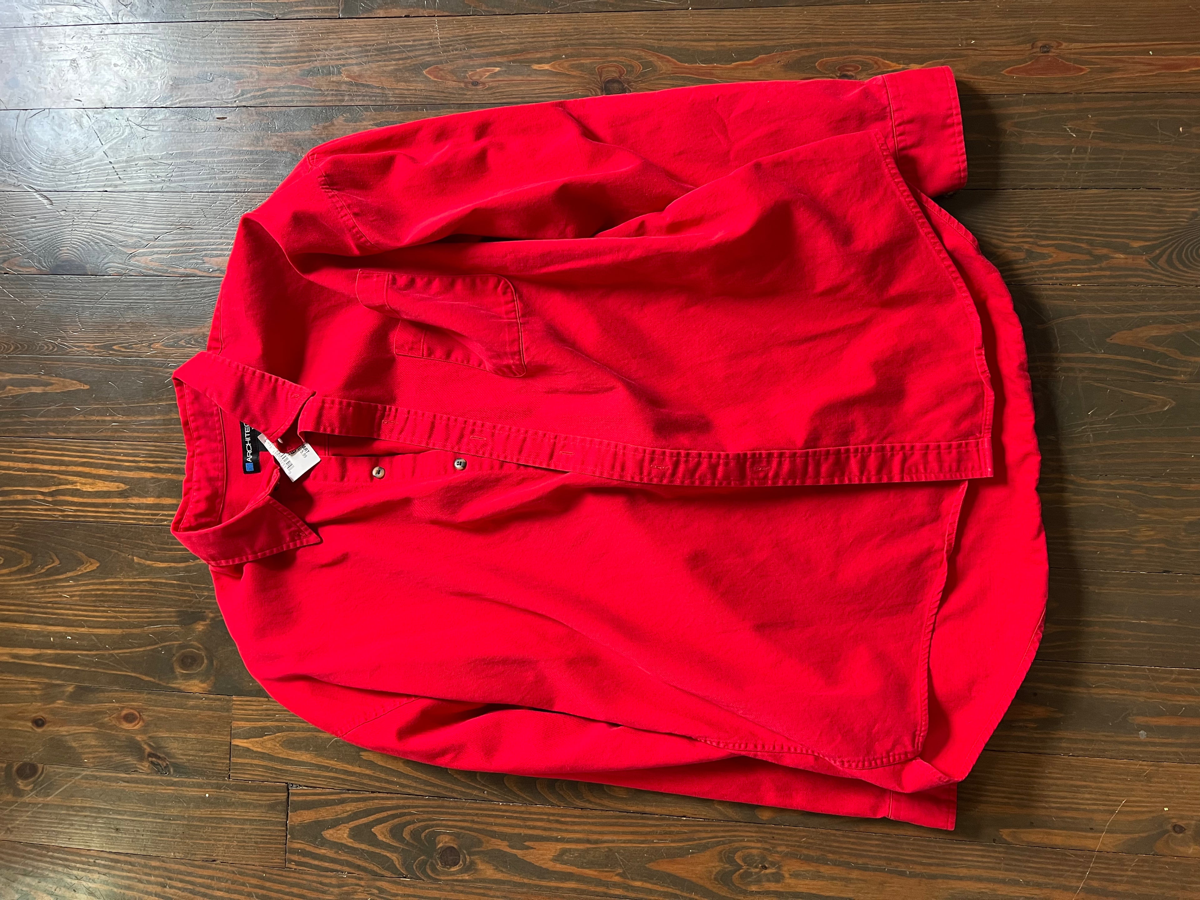 Red Button Down