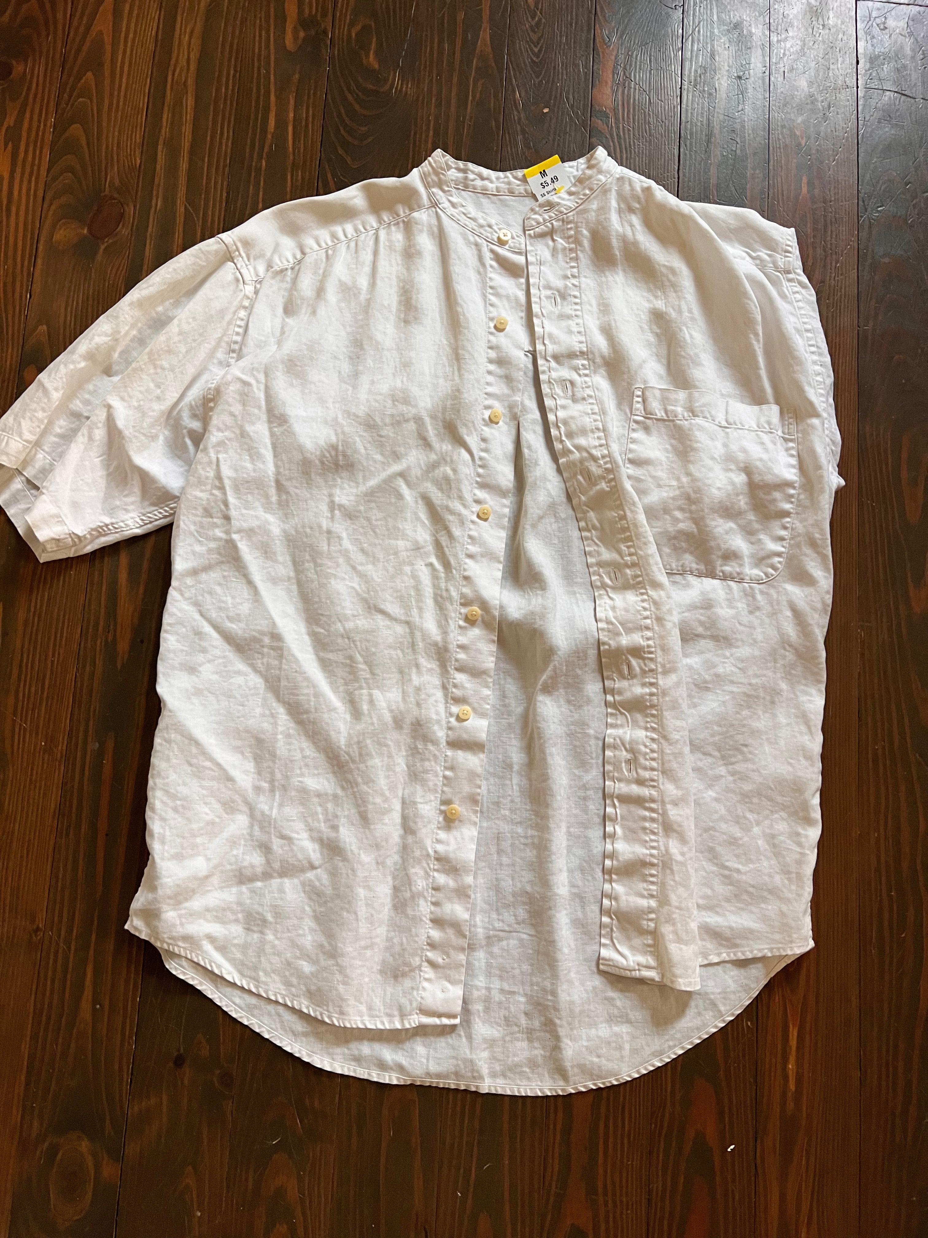 White cotton Button up