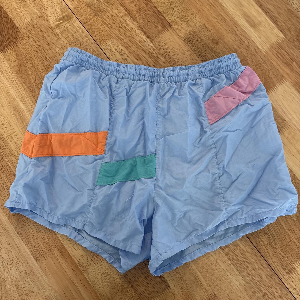Blue & Pink 90s Running shorts