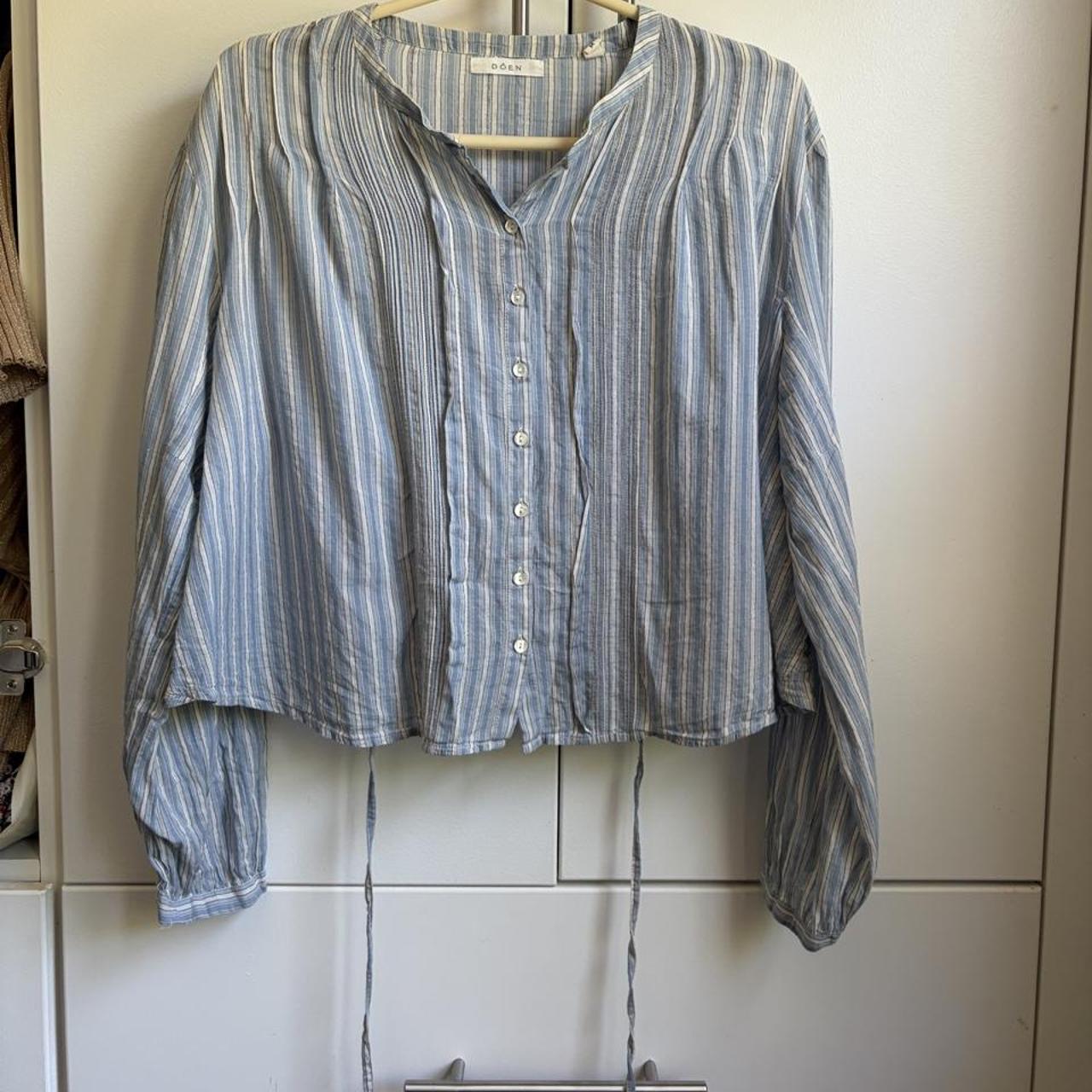 Blue Striped Button Up