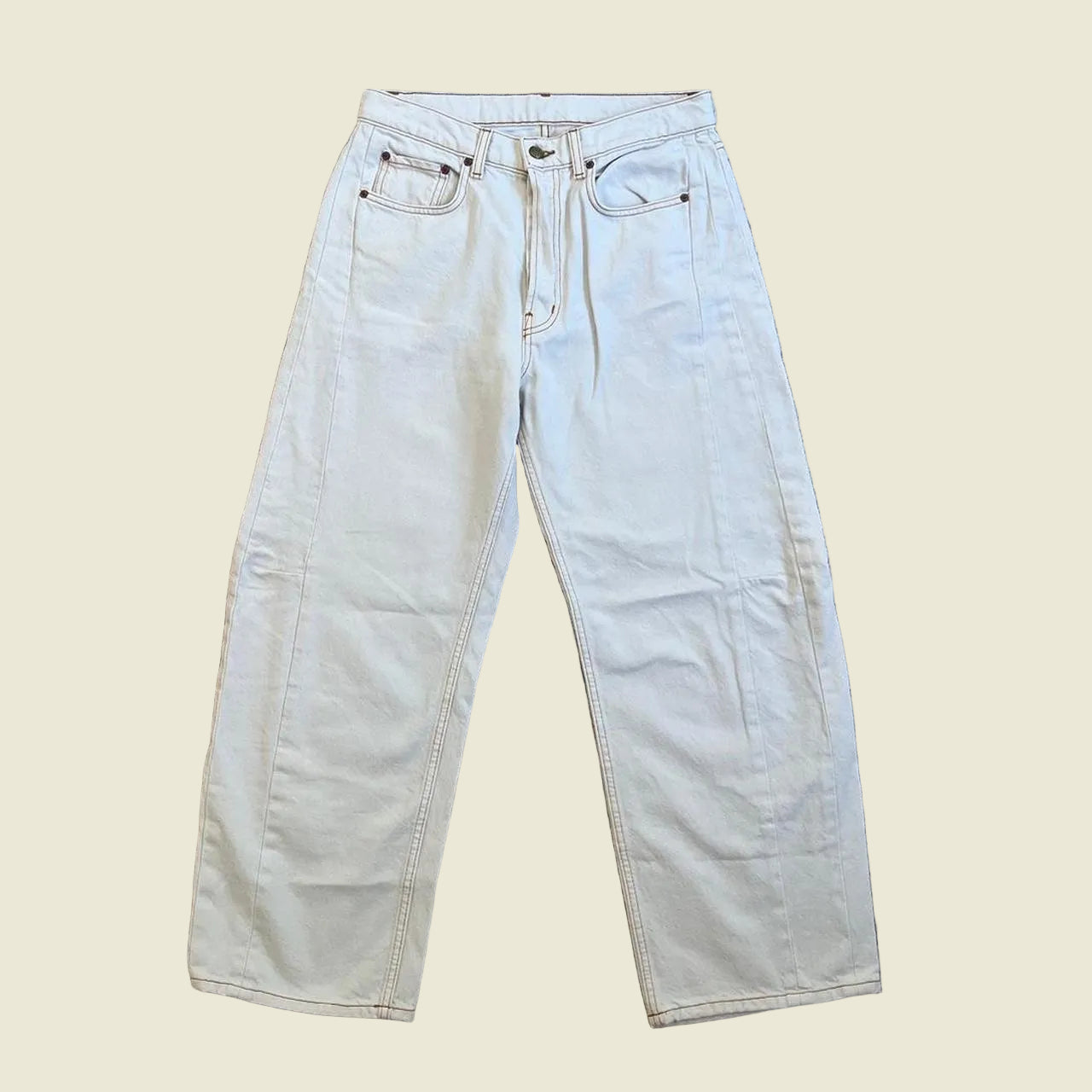 B Sides White Lasso Jeans