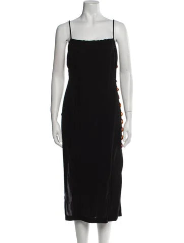 St. Agni Square Neckline Midi Length Dress