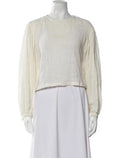 St. Agni Crew Neck Long Sleeve Crop Top