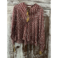 Doen Burgundy Peasant Blouse